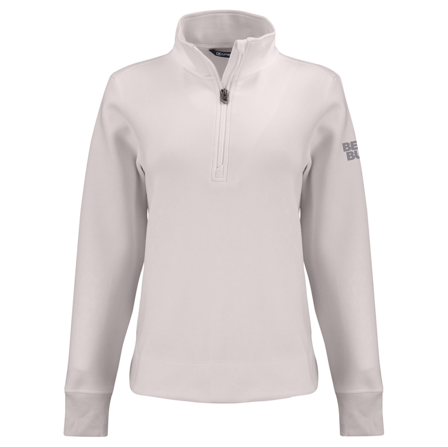 Pull à col zippé Cutter & Buck Roam Epic Versatility pour femme, en tissu recyclé.
