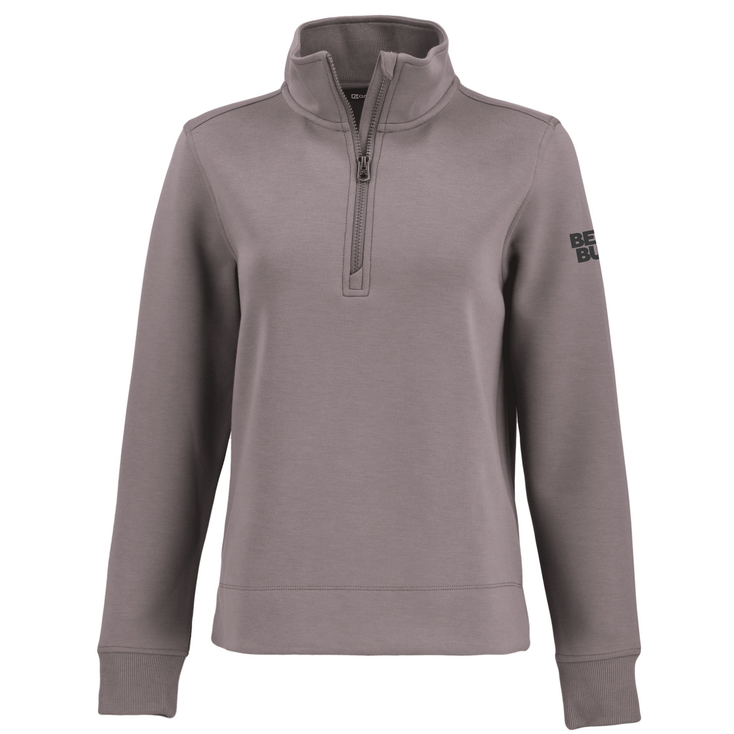 Pull à col zippé Cutter & Buck Roam Epic Versatility pour femme, en tissu recyclé.
