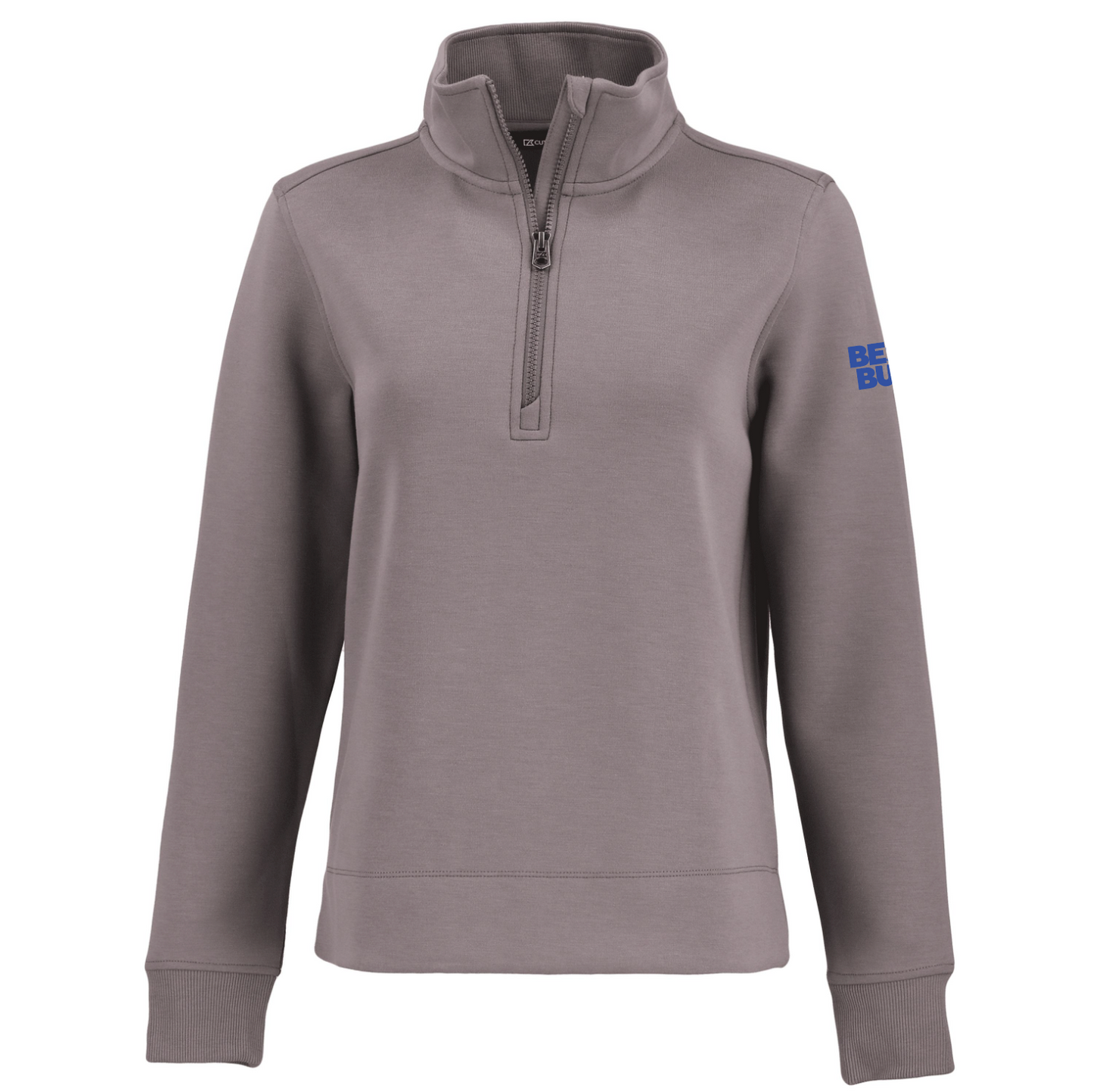 Pull à col zippé Cutter & Buck Roam Epic Versatility pour femme, en tissu recyclé.