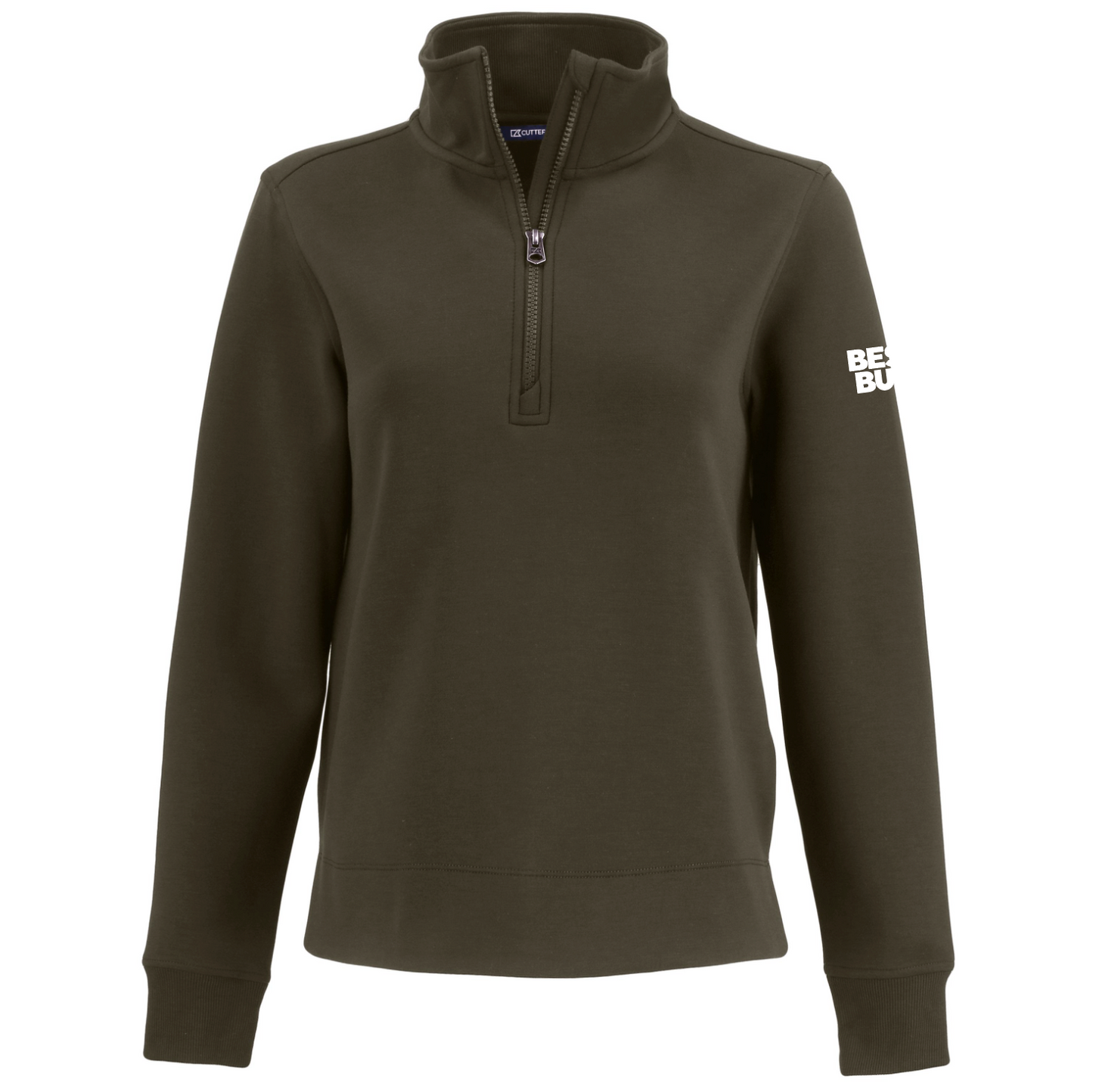Pull à col zippé Cutter & Buck Roam Epic Versatility pour femme, en tissu recyclé.