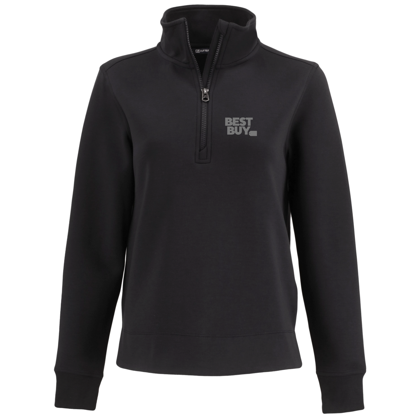 Pull à col zippé Cutter & Buck Roam Epic Versatility pour femme, en tissu recyclé.