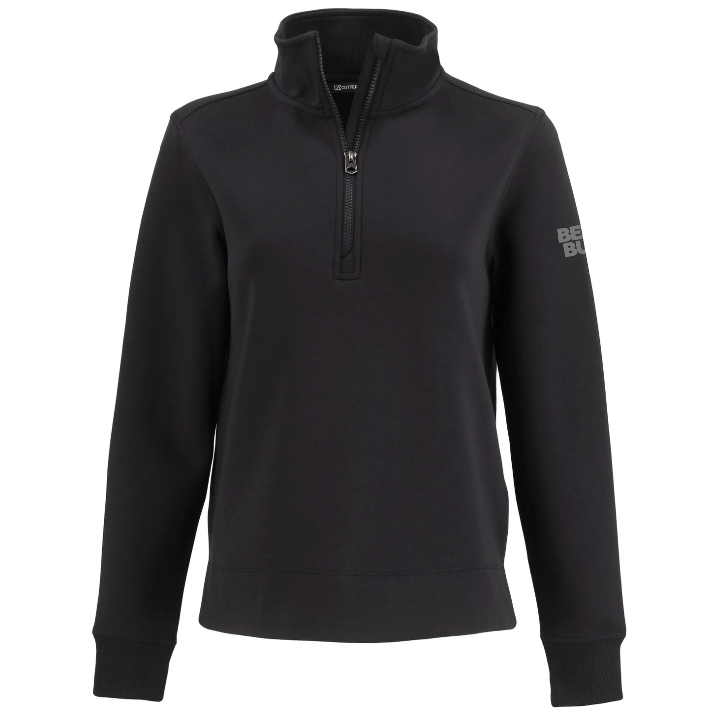 Pull à col zippé Cutter & Buck Roam Epic Versatility pour femme, en tissu recyclé.