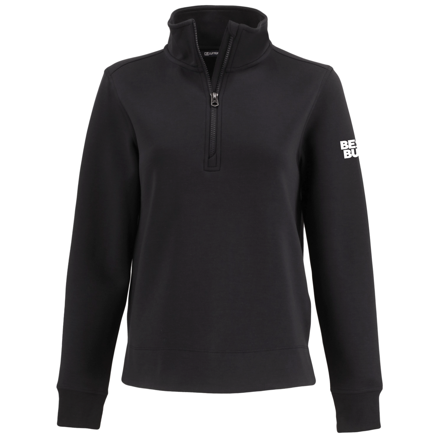 Pull à col zippé Cutter & Buck Roam Epic Versatility pour femme, en tissu recyclé.