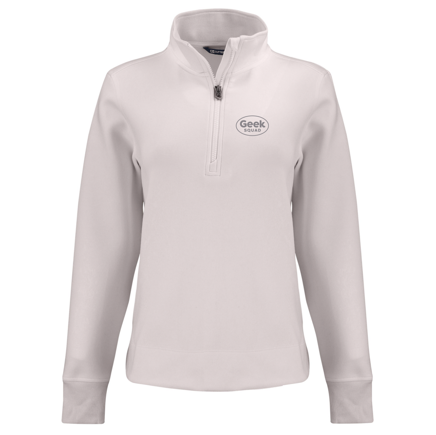 Pull à col zippé Cutter & Buck Roam Epic Versatility pour femme, en tissu recyclé.