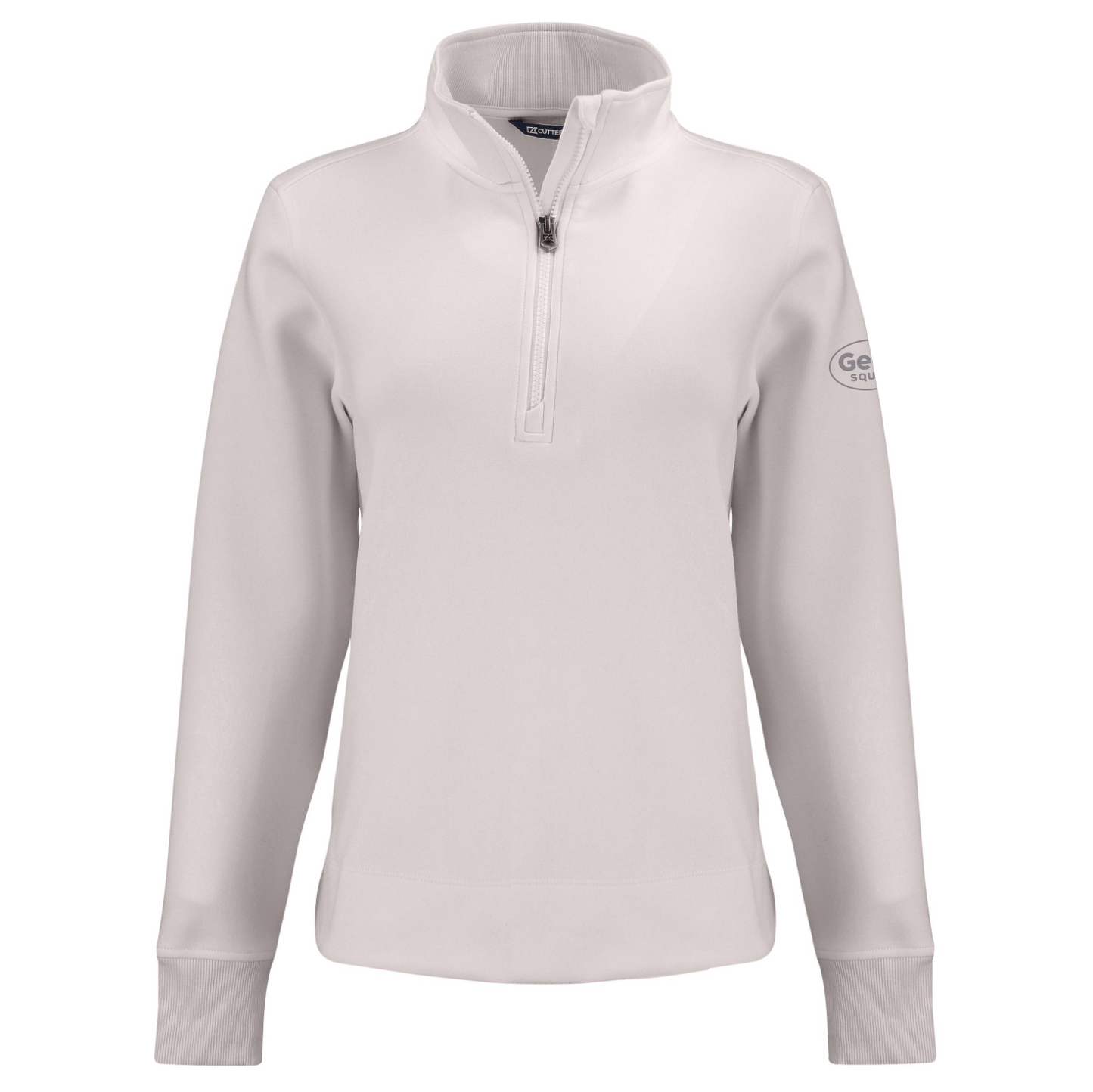 Pull à col zippé Cutter & Buck Roam Epic Versatility pour femme, en tissu recyclé.