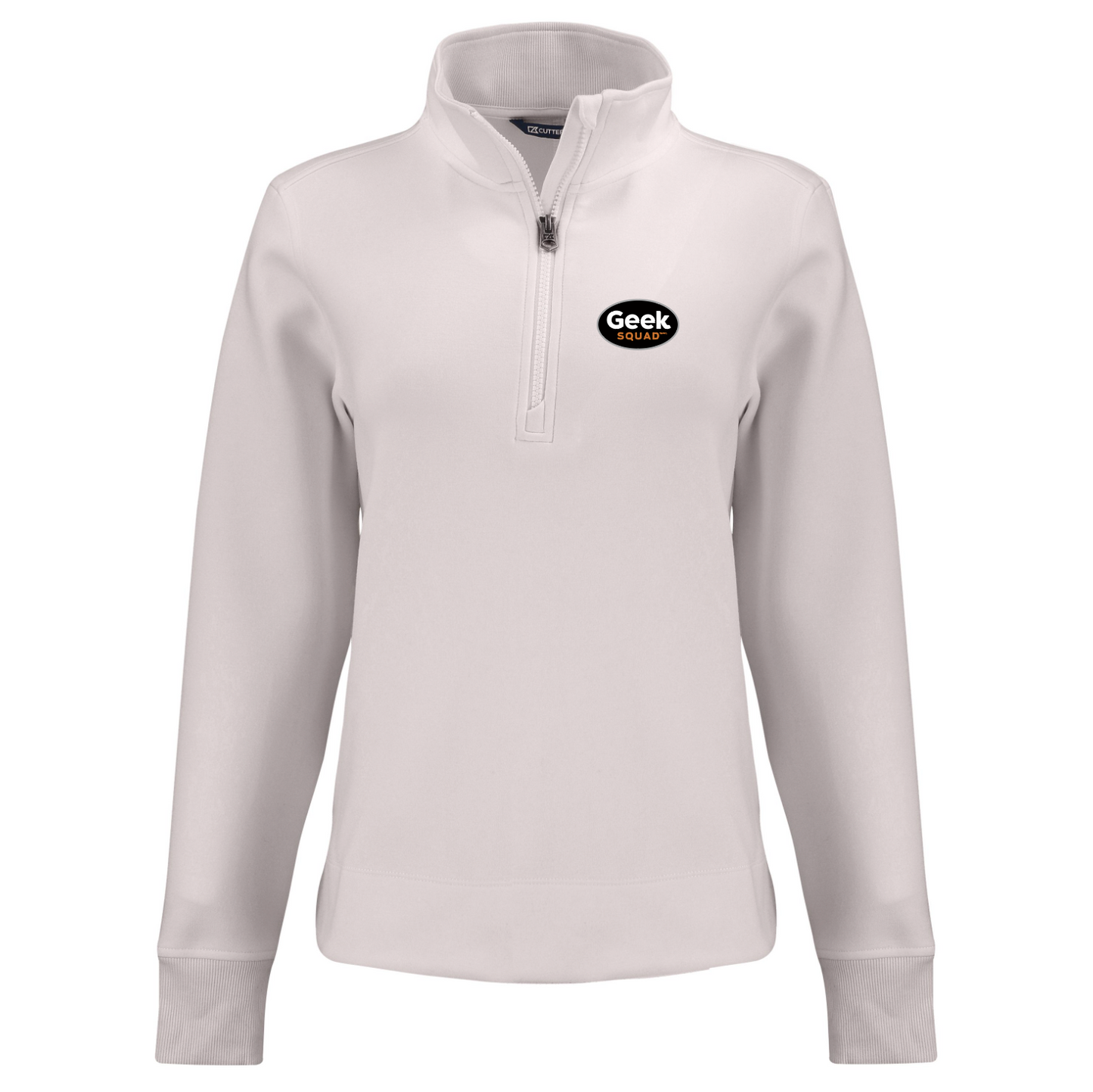 Pull à col zippé Cutter & Buck Roam Epic Versatility pour femme, en tissu recyclé.