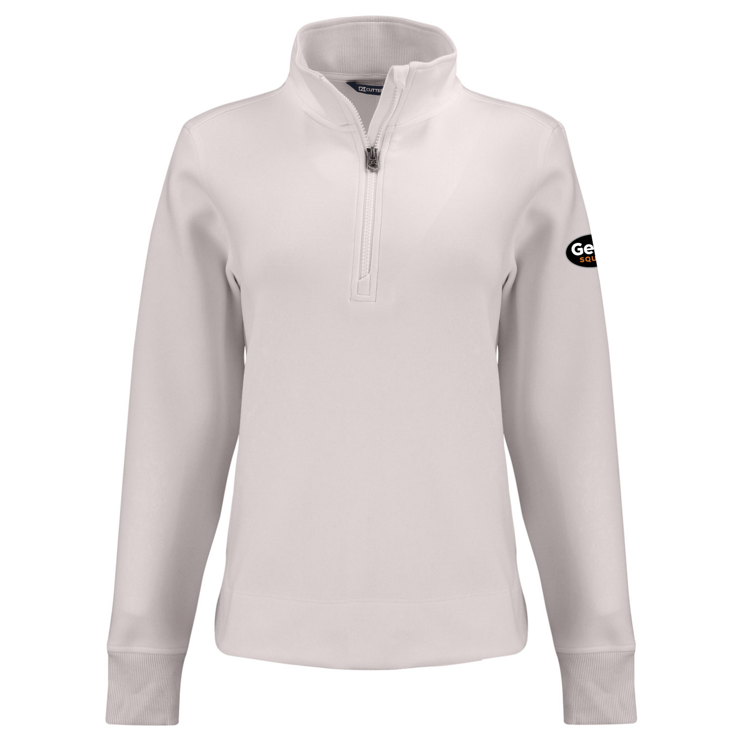 Pull à col zippé Cutter & Buck Roam Epic Versatility pour femme, en tissu recyclé.