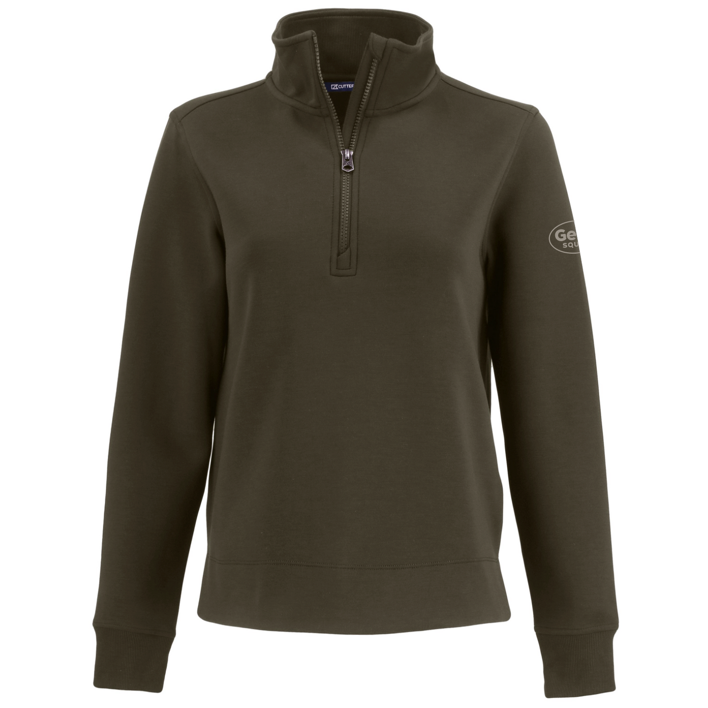 Pull à col zippé Cutter & Buck Roam Epic Versatility pour femme, en tissu recyclé.