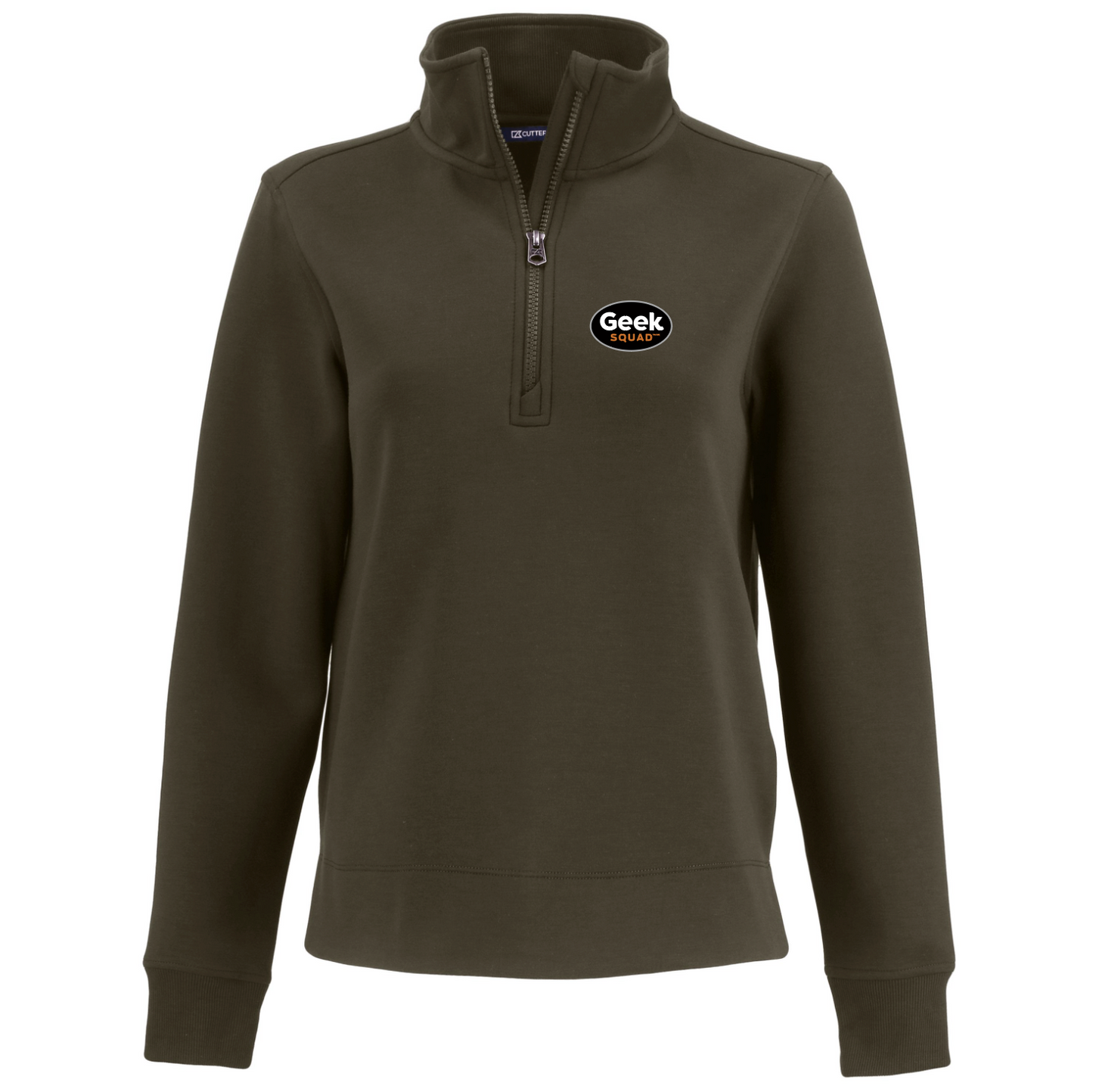 Pull à col zippé Cutter & Buck Roam Epic Versatility pour femme, en tissu recyclé.