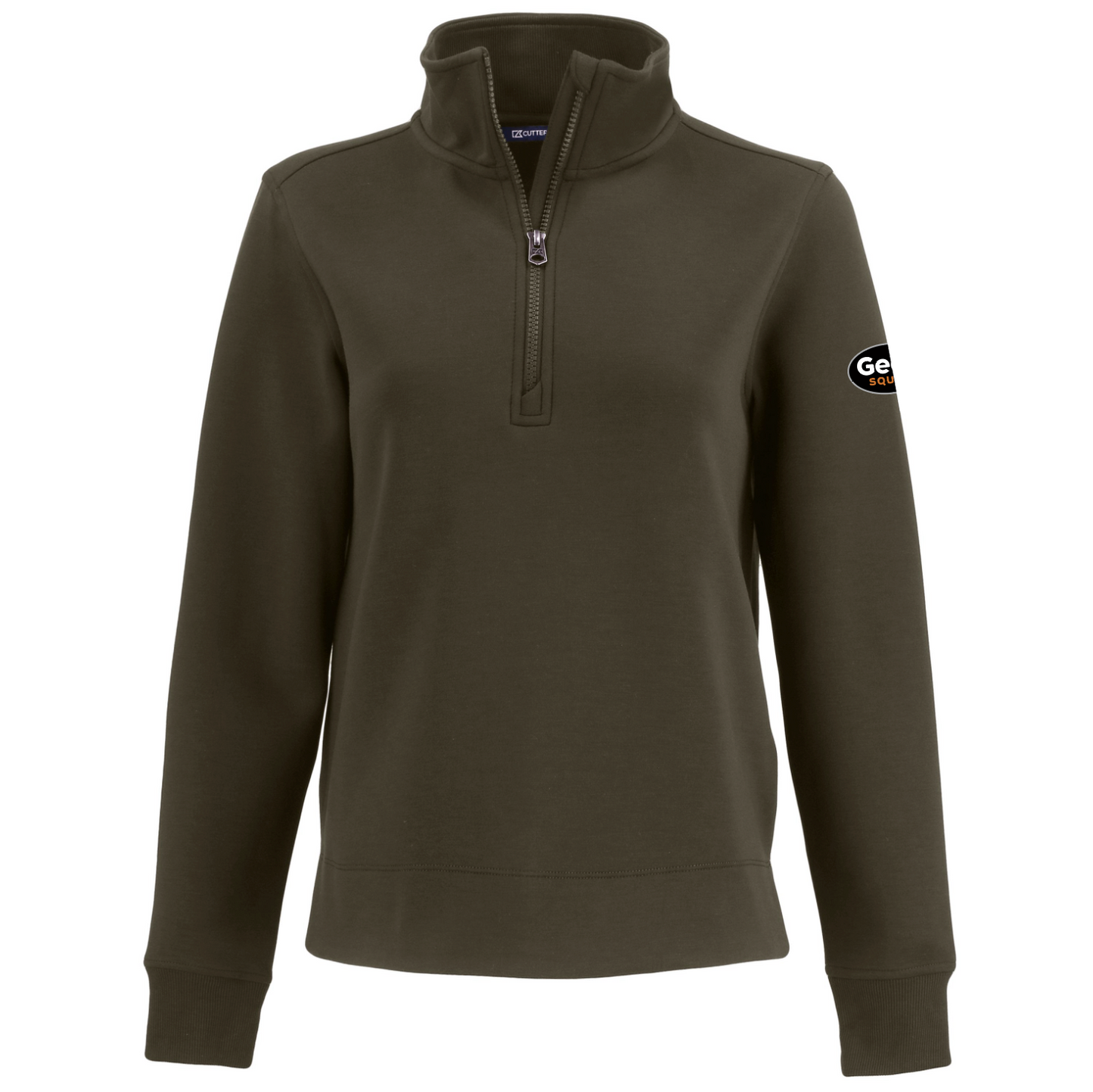 Pull à col zippé Cutter & Buck Roam Epic Versatility pour femme, en tissu recyclé.