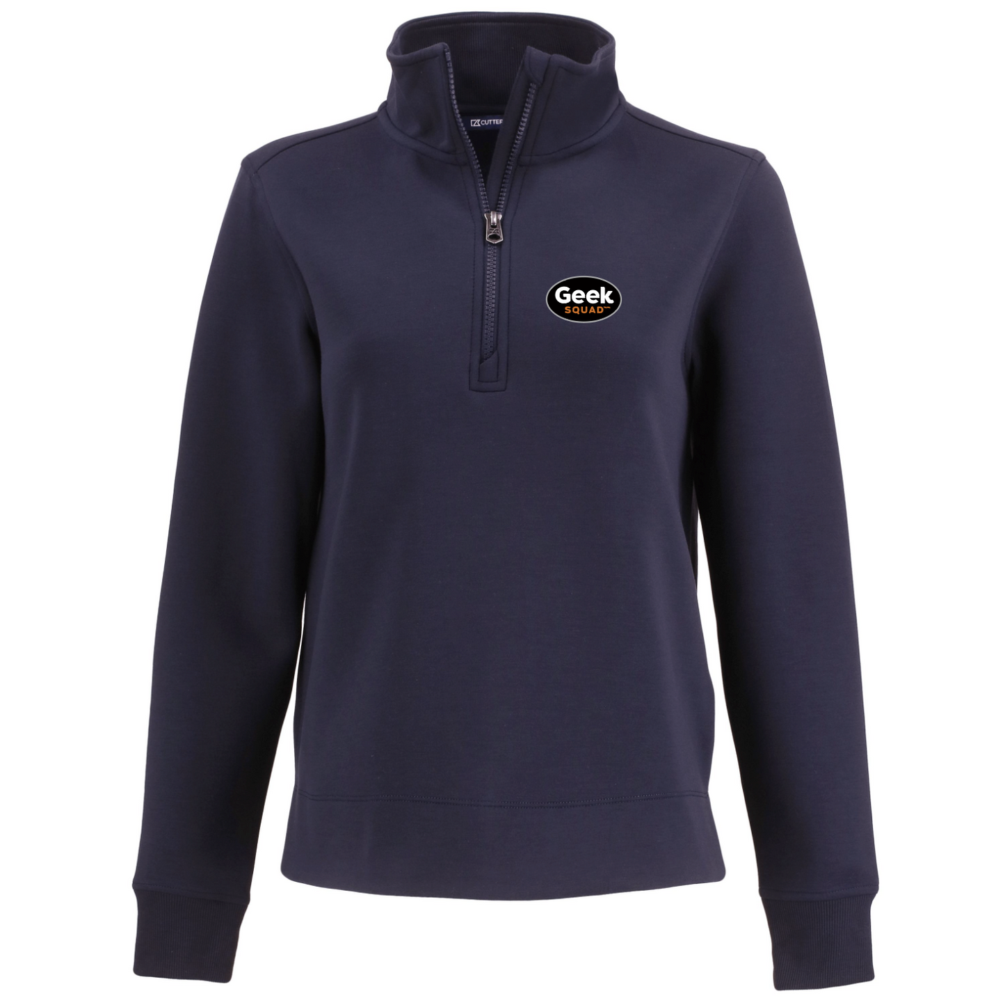 Pull à col zippé Cutter & Buck Roam Epic Versatility pour femme, en tissu recyclé.