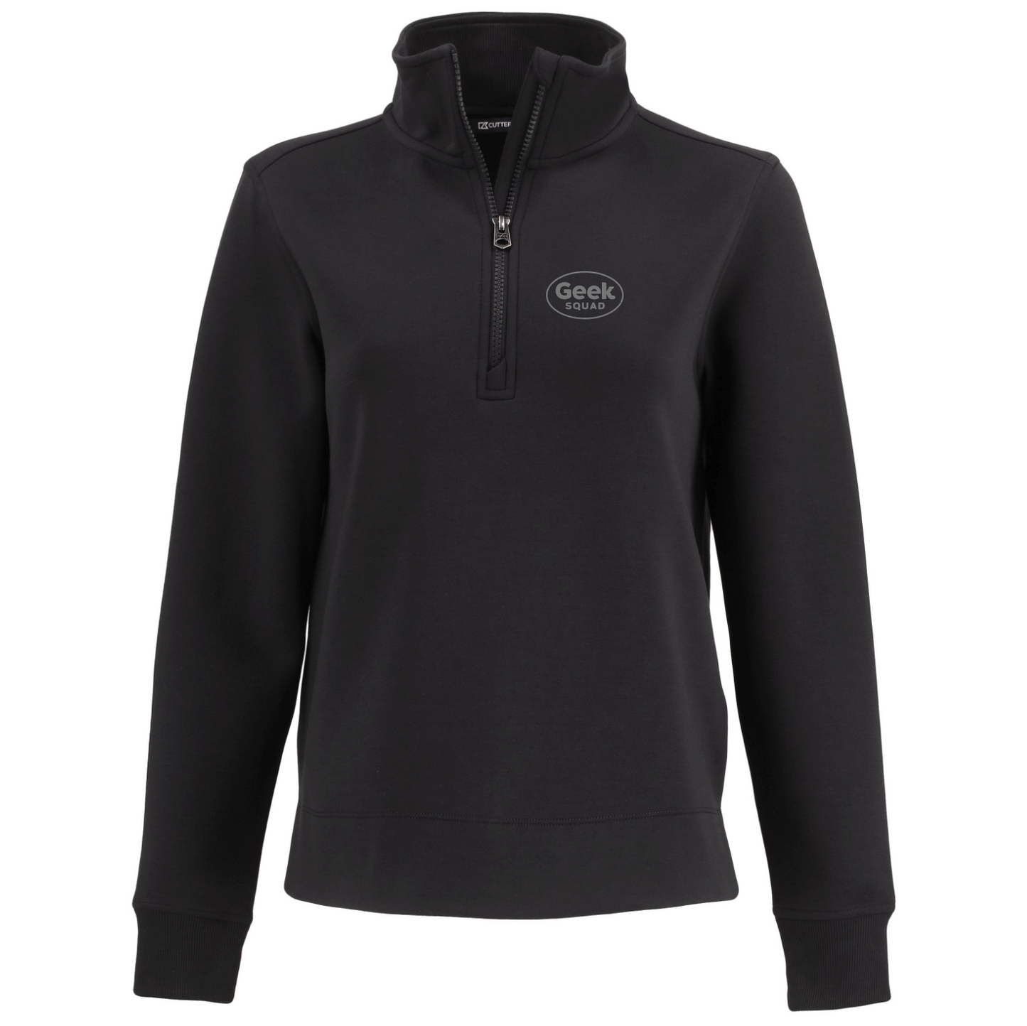 Pull à col zippé Cutter & Buck Roam Epic Versatility pour femme, en tissu recyclé.
