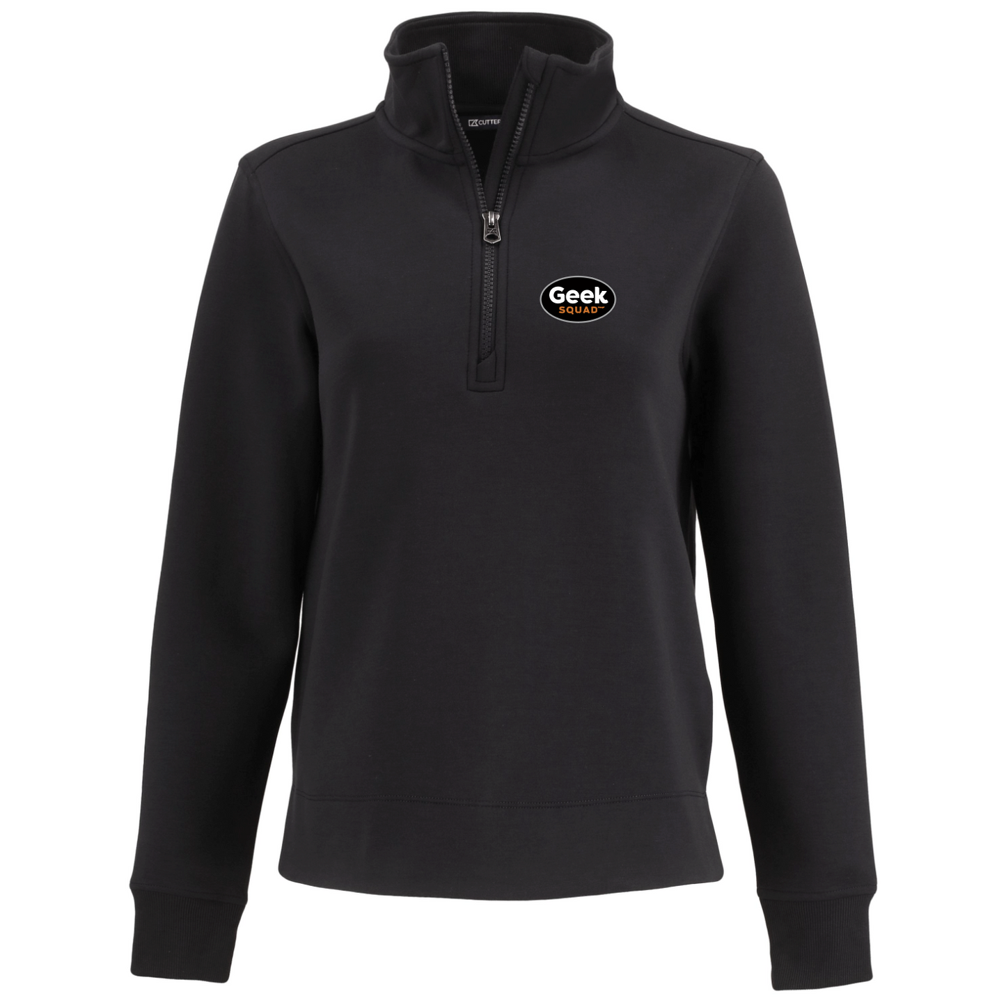 Pull à col zippé Cutter & Buck Roam Epic Versatility pour femme, en tissu recyclé.