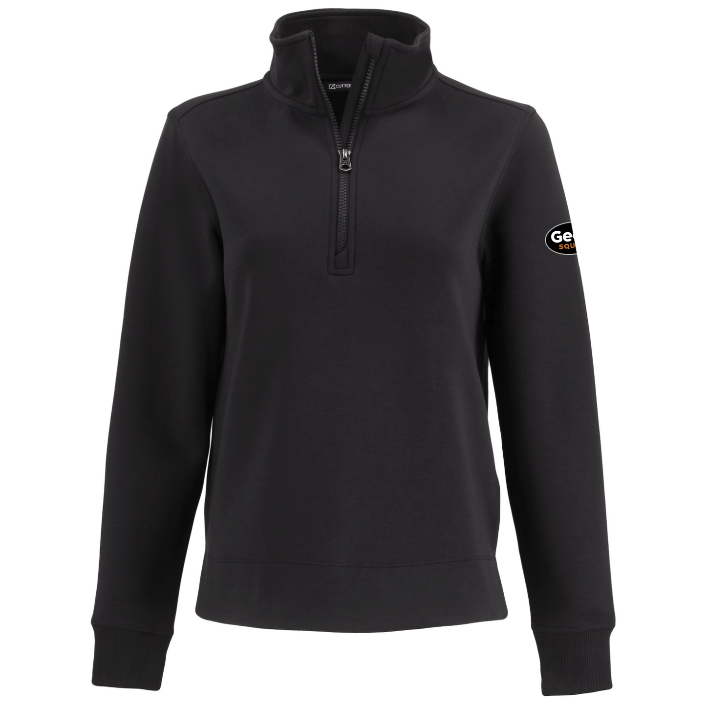 Pull à col zippé Cutter & Buck Roam Epic Versatility pour femme, en tissu recyclé.