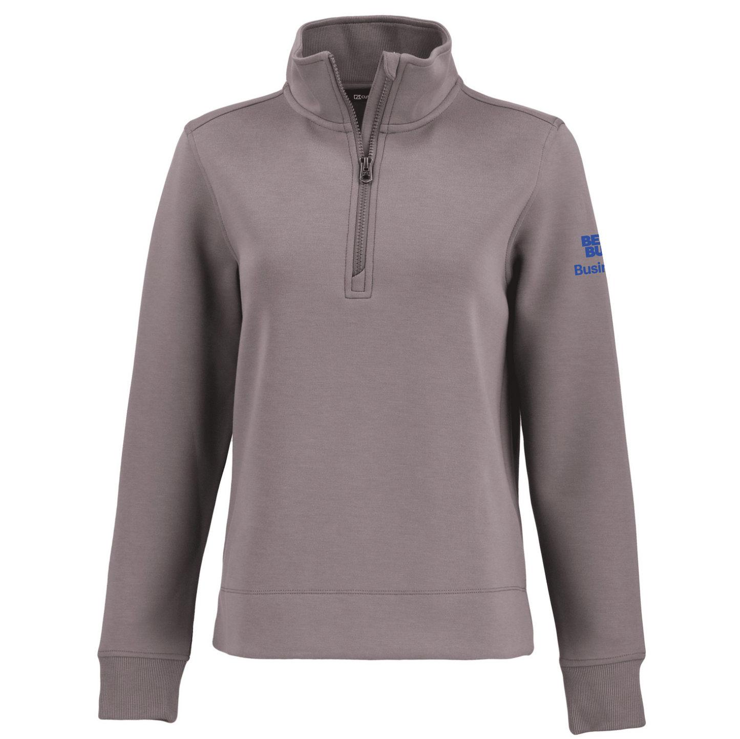 Pull à col zippé Cutter & Buck Roam Epic Versatility pour femme, en tissu recyclé.