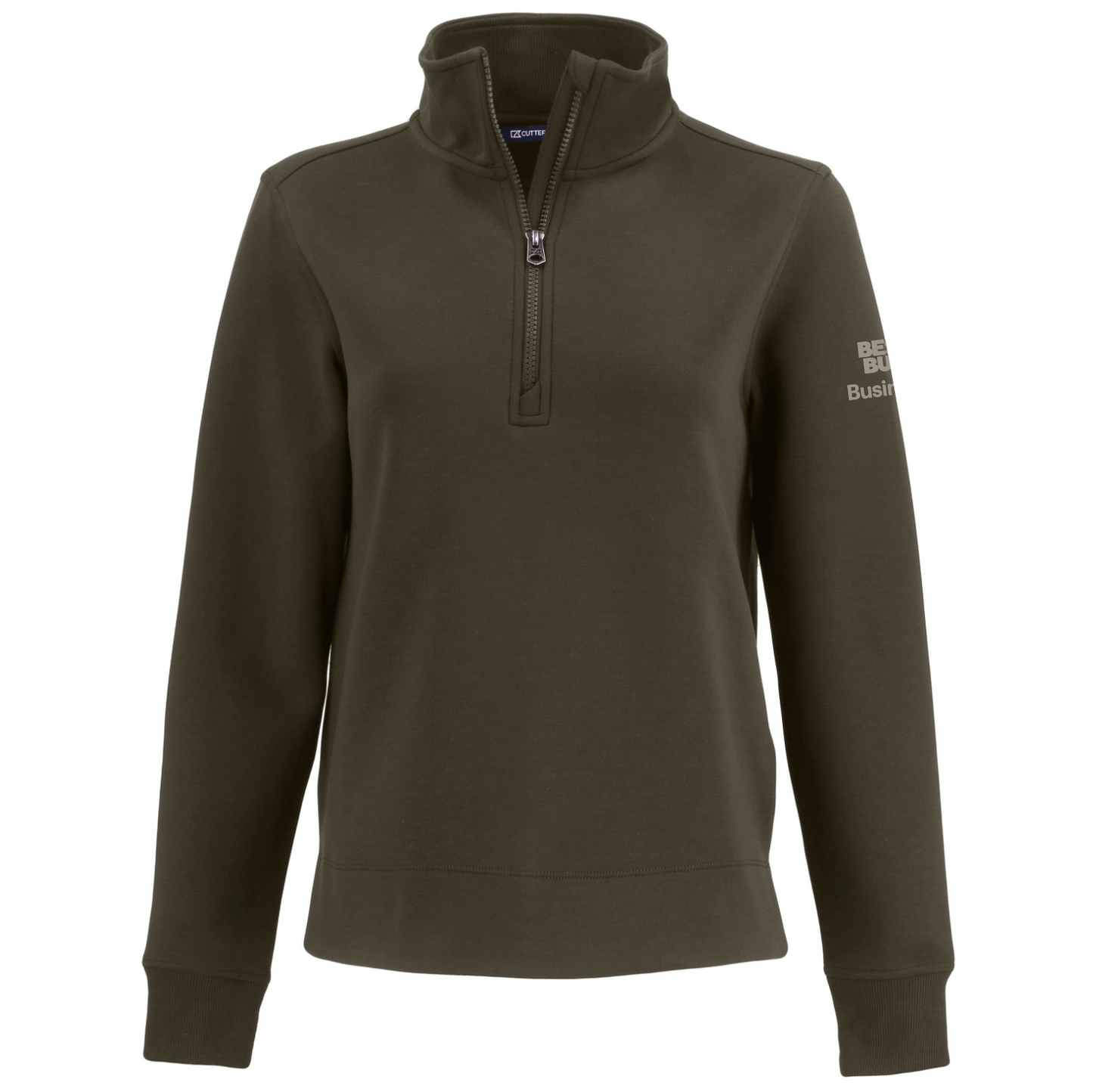 Pull à col zippé Cutter & Buck Roam Epic Versatility pour femme, en tissu recyclé.