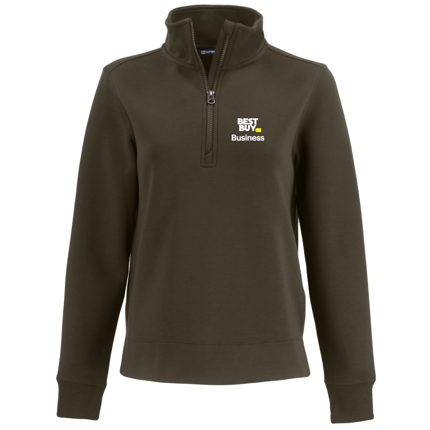 Pull à col zippé Cutter & Buck Roam Epic Versatility pour femme, en tissu recyclé.