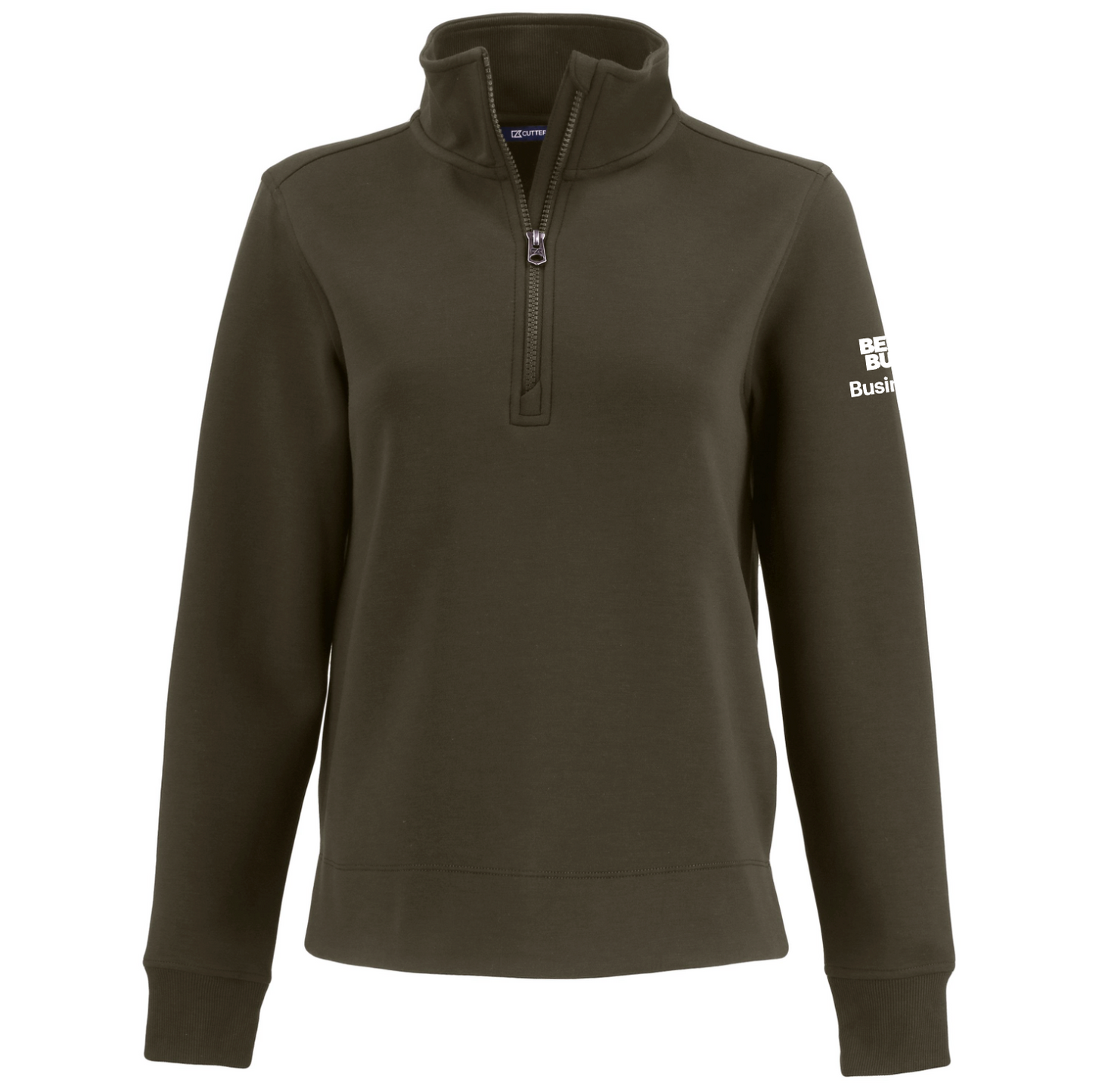 Pull à col zippé Cutter & Buck Roam Epic Versatility pour femme, en tissu recyclé.