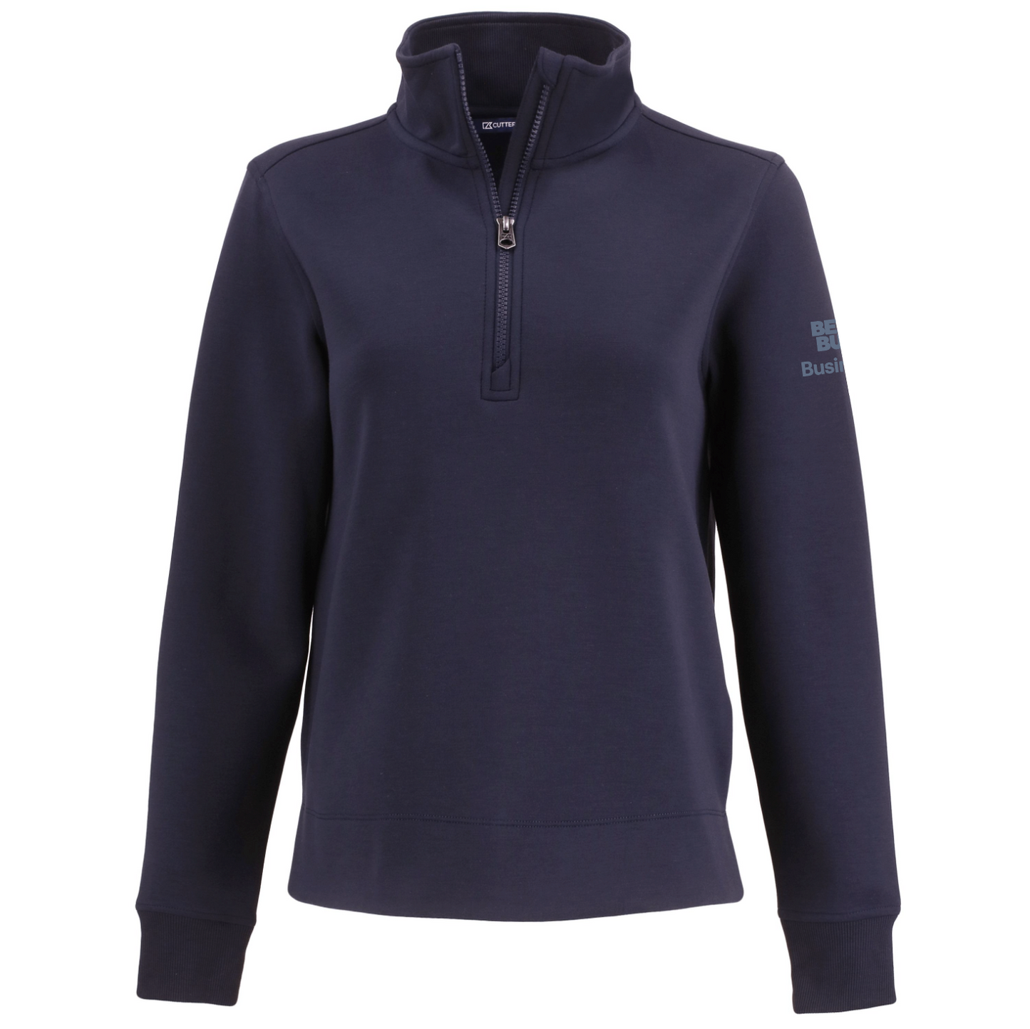 Pull à col zippé Cutter & Buck Roam Epic Versatility pour femme, en tissu recyclé.