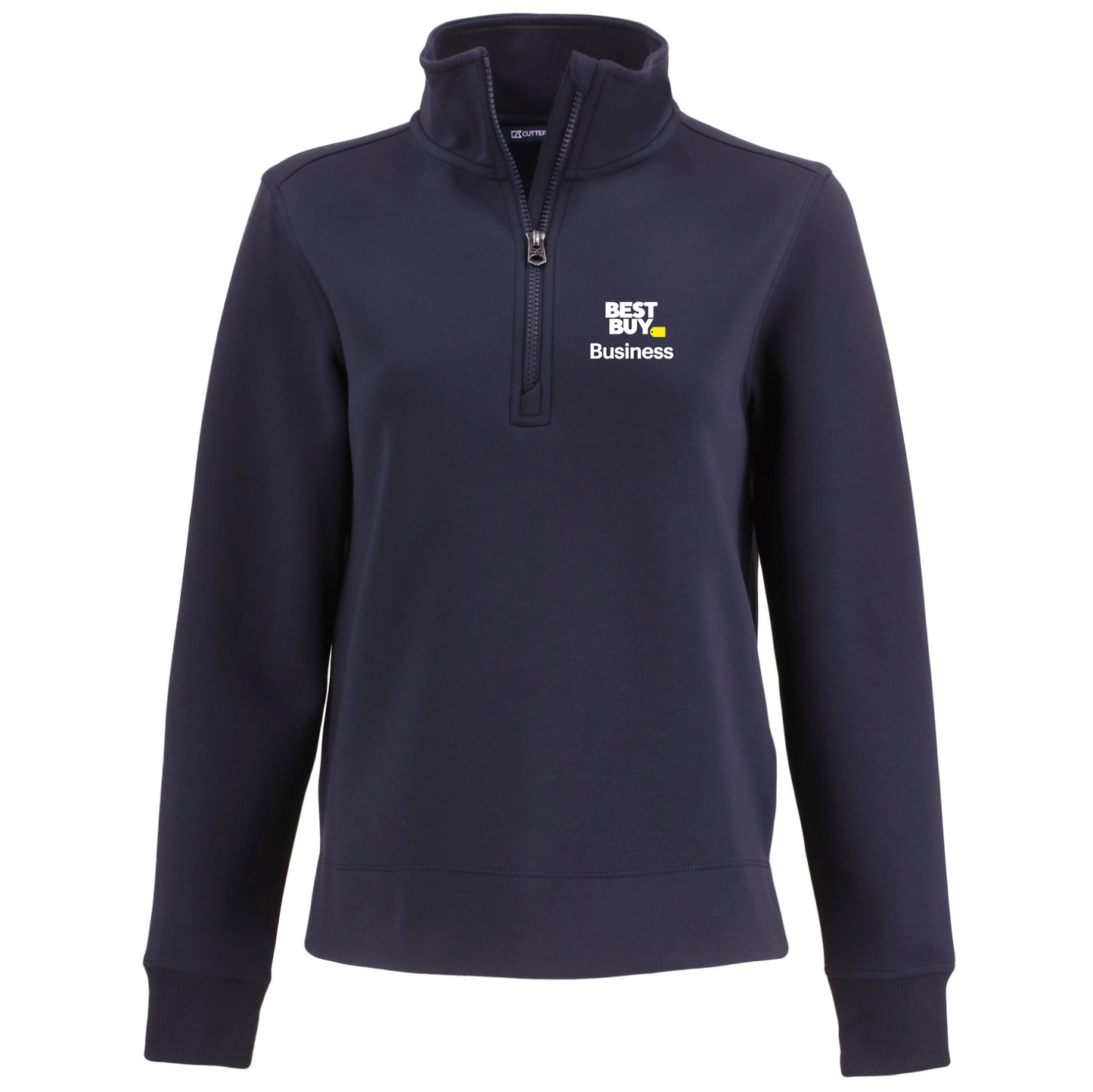 Pull à col zippé Cutter & Buck Roam Epic Versatility pour femme, en tissu recyclé.