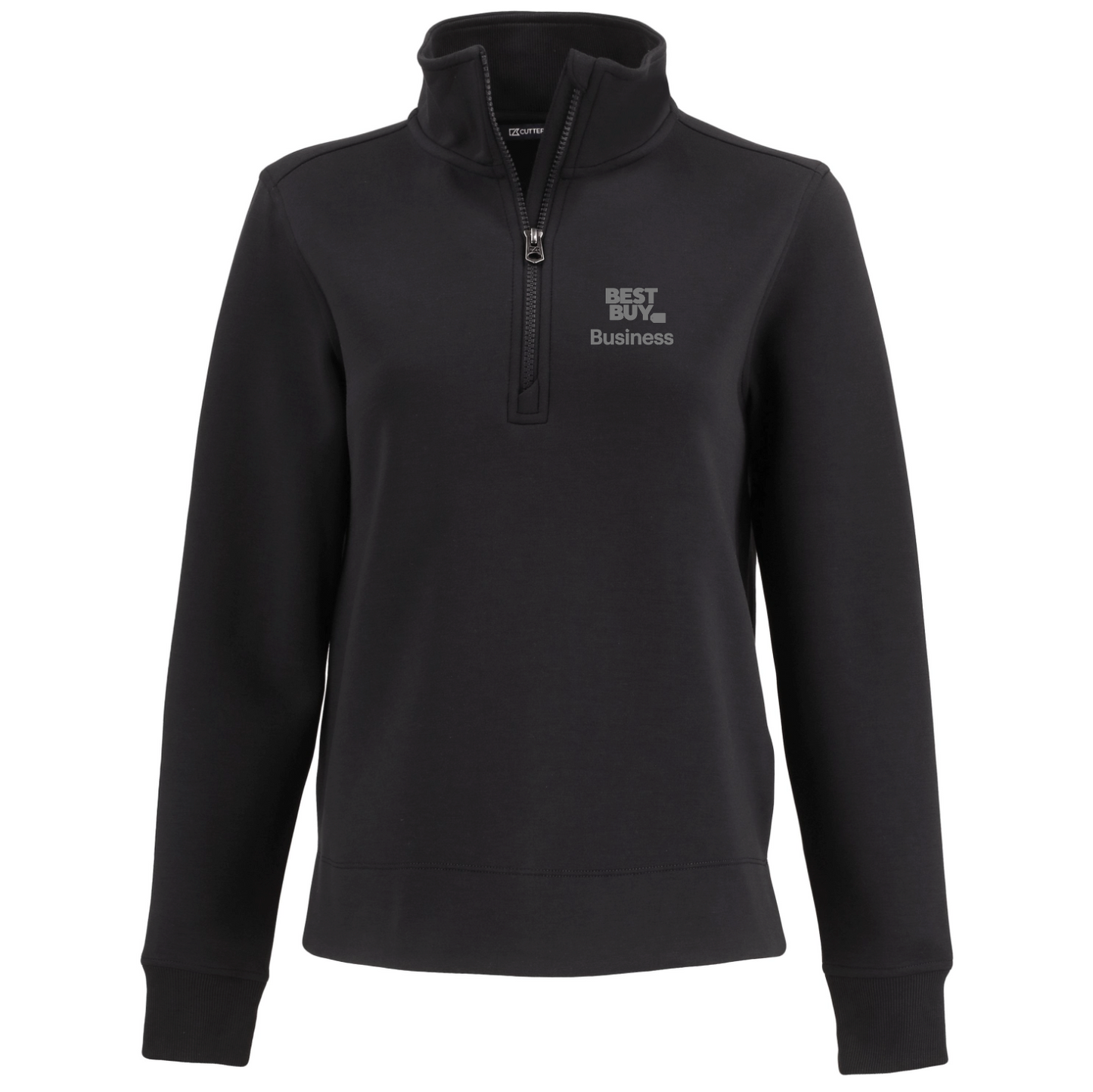Pull à col zippé Cutter & Buck Roam Epic Versatility pour femme, en tissu recyclé.